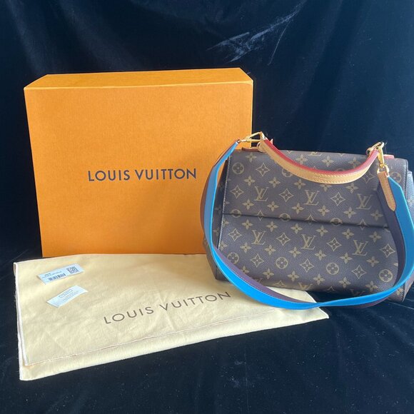 100% Authentic Louis Vuitton Cluny Brown Monogram Canvas Satchel - Picture 1 of 9